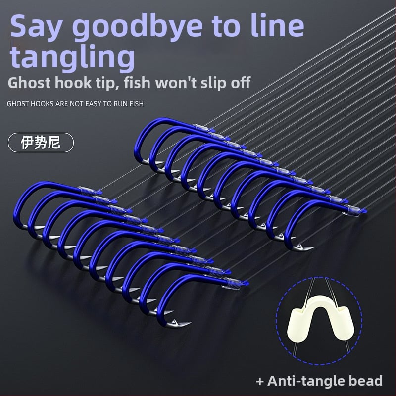 Yichen комплект двойни риболовни куки за под-линия с антизаплитане, №1–10, 200 броя