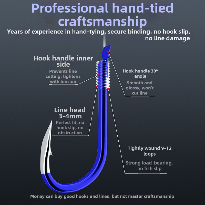 Yichen комплект двойни риболовни куки за под-линия с антизаплитане, №1–10, 200 броя