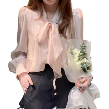 Košulja od Tencel Blend s Skull Head uzorkom, dugi rukav, Halter Neck, stil Elegant Commute