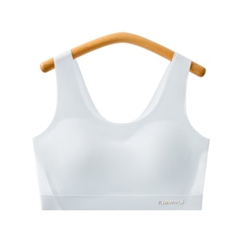 Sutien za tinejdžerice s bezšivnom košarom, fiksnim dvostrukim trakama, Ice Silk tkanina, glavni najlon materijal, tanak oblikovan košarica