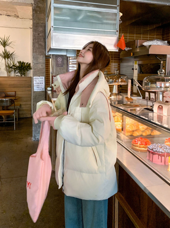 Palton de iarnă din puf pentru femei, lungime medie, exterior din nylon, umplutură 201–300 g, guler înalt