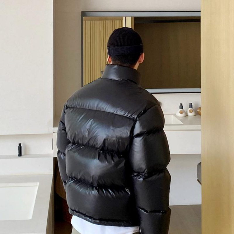 Muška kratka jakna s perjem za zimu, punilo 460 g gusjih peraja, 900 fill power, otporna na vjetar, debela, stojeći ovratnik sa zatvaračem