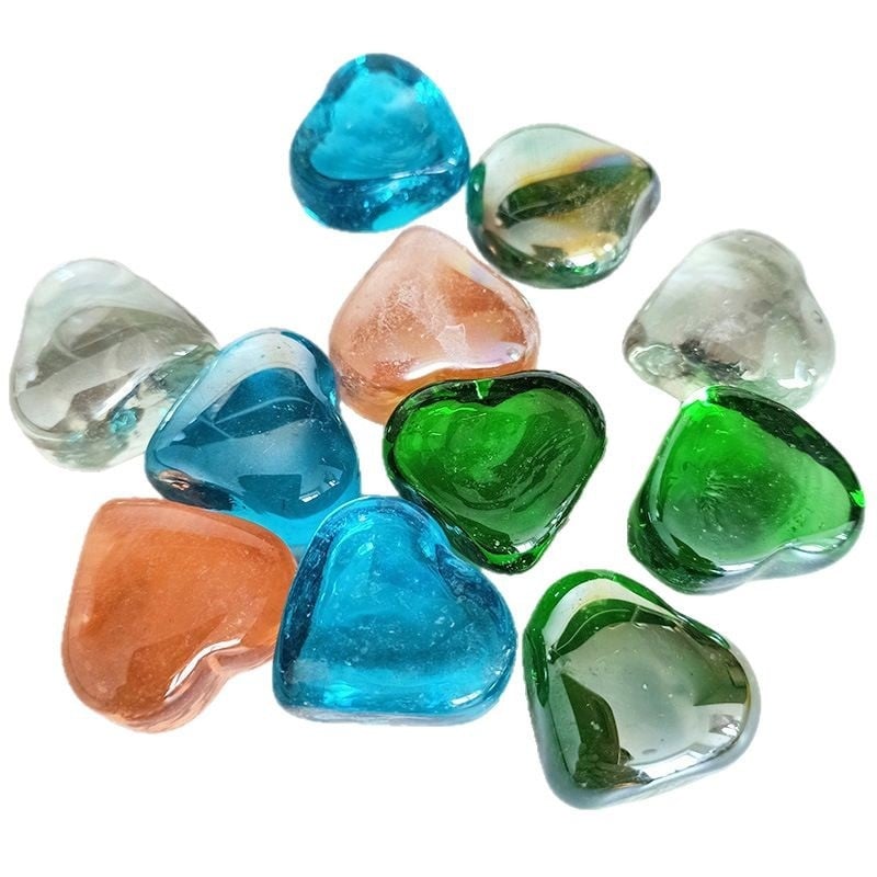 Аквариумни стъклени мъниста, звездообразни камъни за копаене на съкровища — 1.0 кг опаковка, 45 бр./кутия, Rui Cheng