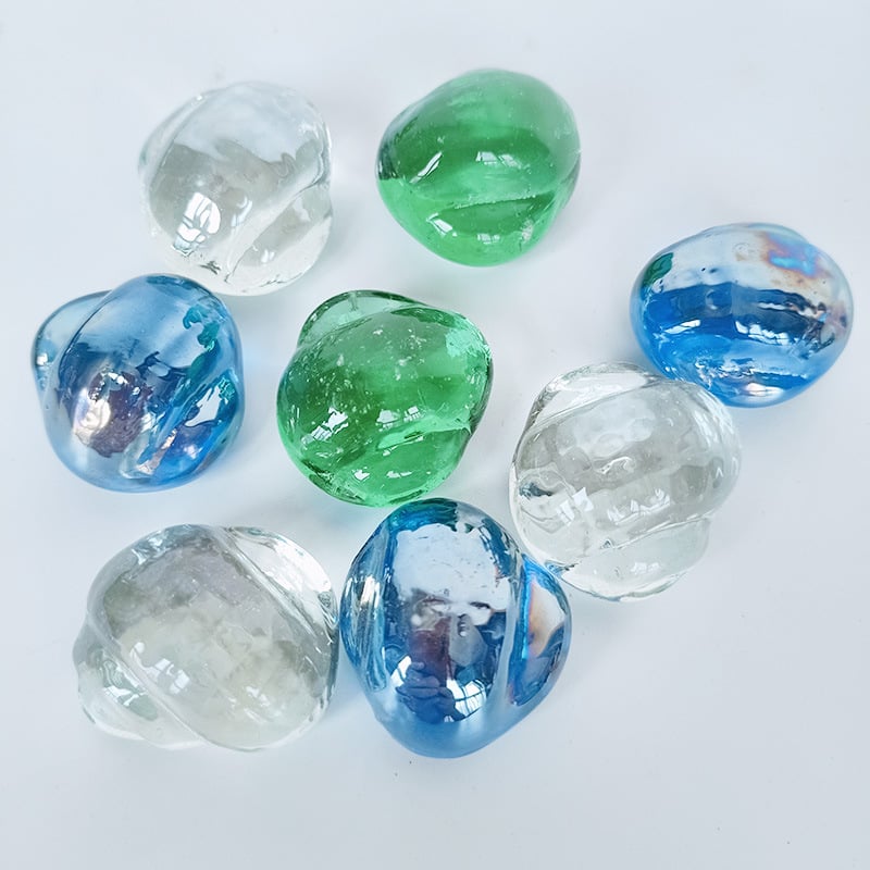 Аквариумни стъклени мъниста, звездообразни камъни за копаене на съкровища — 1.0 кг опаковка, 45 бр./кутия, Rui Cheng