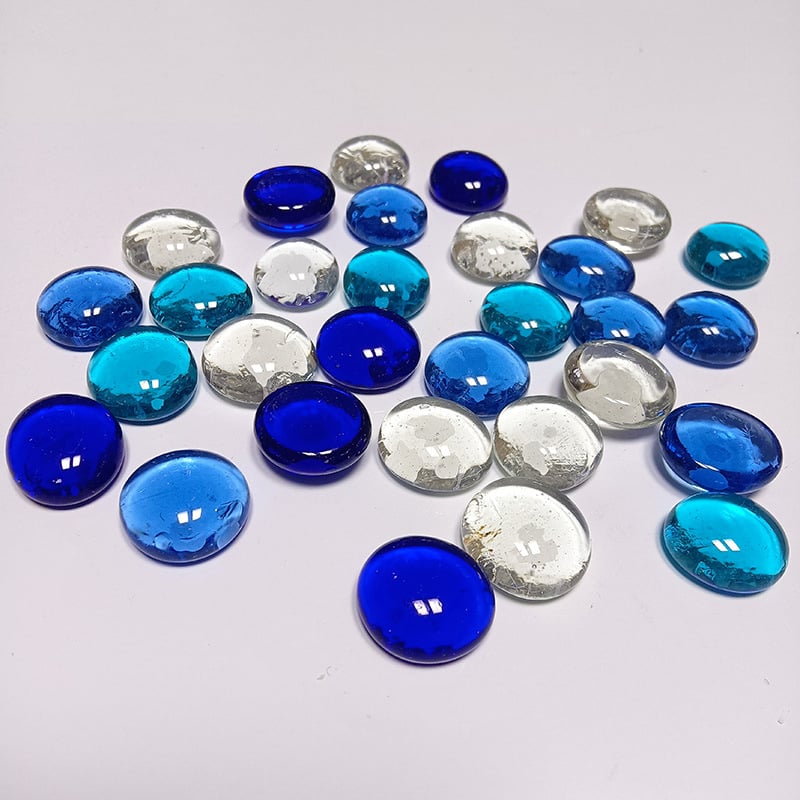 Аквариумни стъклени мъниста, звездообразни камъни за копаене на съкровища — 1.0 кг опаковка, 45 бр./кутия, Rui Cheng