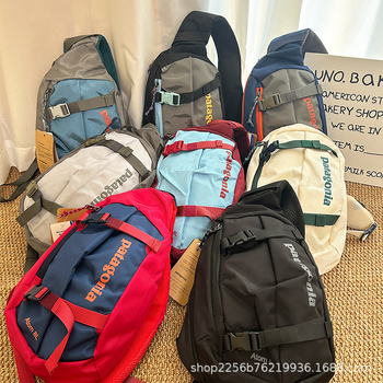 Спортна гръдна чанта за открити спортове с голям капацитет, дишащ Oxford плат, водоустойчива, презрамка през рамо