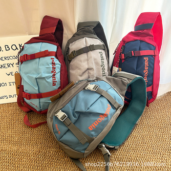 Спортна гръдна чанта за открити спортове с голям капацитет, дишащ Oxford плат, водоустойчива, презрамка през рамо