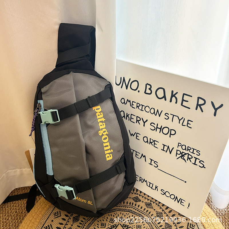 Спортна гръдна чанта за открити спортове с голям капацитет, дишащ Oxford плат, водоустойчива, презрамка през рамо