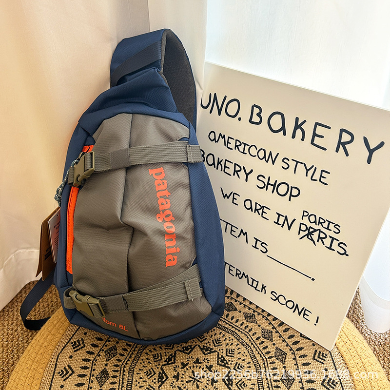 Спортна гръдна чанта за открити спортове с голям капацитет, дишащ Oxford плат, водоустойчива, презрамка през рамо