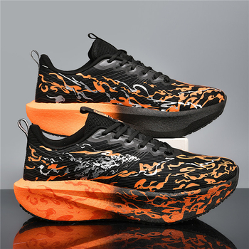 Adidași de alergare cu partea superioară din plasă, talpă din cauciuc EVA TPU, închidere cu șireturi, talpă joasă, unisex