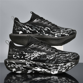 Adidași de alergare cu partea superioară din plasă, talpă din cauciuc EVA TPU, închidere cu șireturi, talpă joasă, unisex