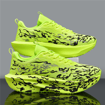 Adidași de alergare cu partea superioară din plasă, talpă din cauciuc EVA TPU, închidere cu șireturi, talpă joasă, unisex