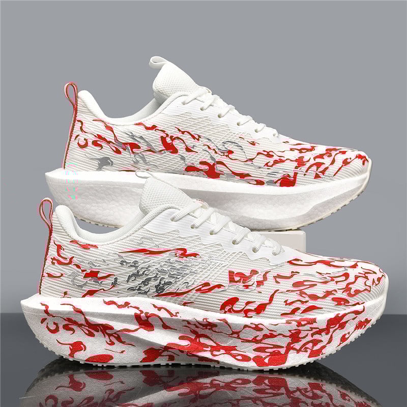 Adidași de alergare cu partea superioară din plasă, talpă din cauciuc EVA TPU, închidere cu șireturi, talpă joasă, unisex