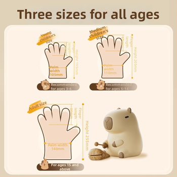 Mănuși de unică folosință pentru copii, de calitate alimentară, ambalate individual, PE întărite, transparente, anti-alunecare, pentru picnic în aer liber