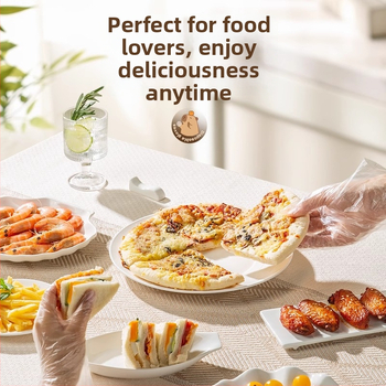 Mănuși de unică folosință pentru copii, de calitate alimentară, ambalate individual, PE întărite, transparente, anti-alunecare, pentru picnic în aer liber