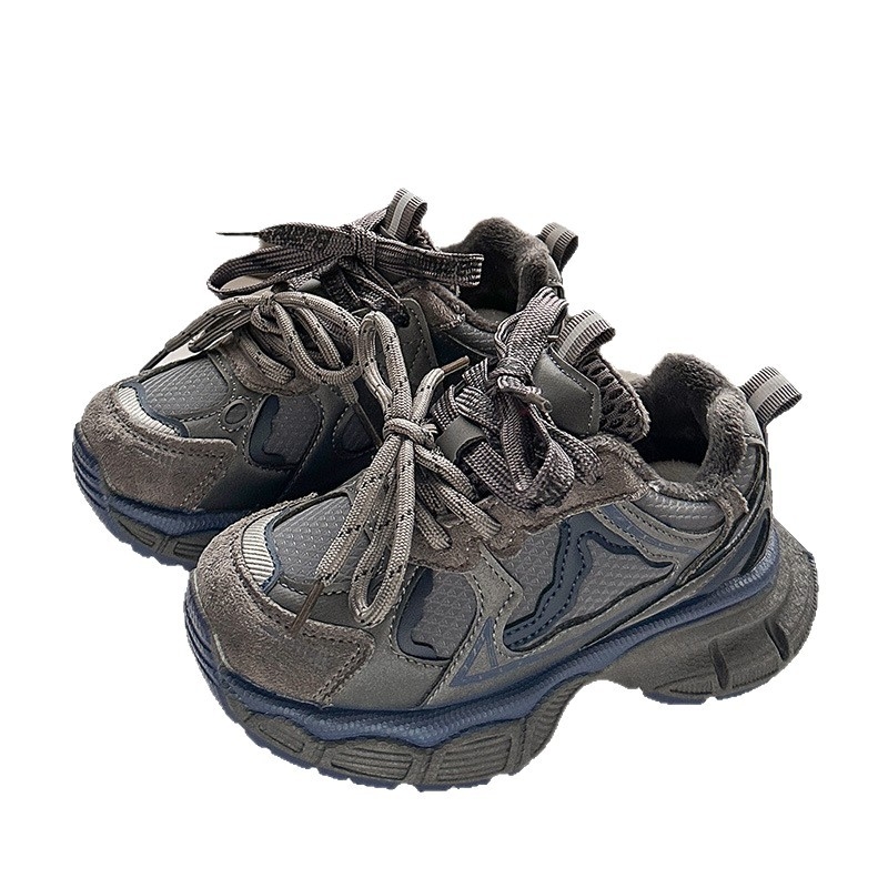 Dječje tenisice u stilu Dad Shoes s flis podstavom, prednje vezivanje, gornji dio od sinteticke kože, gumeni potplat, uzrast 4–16 godina