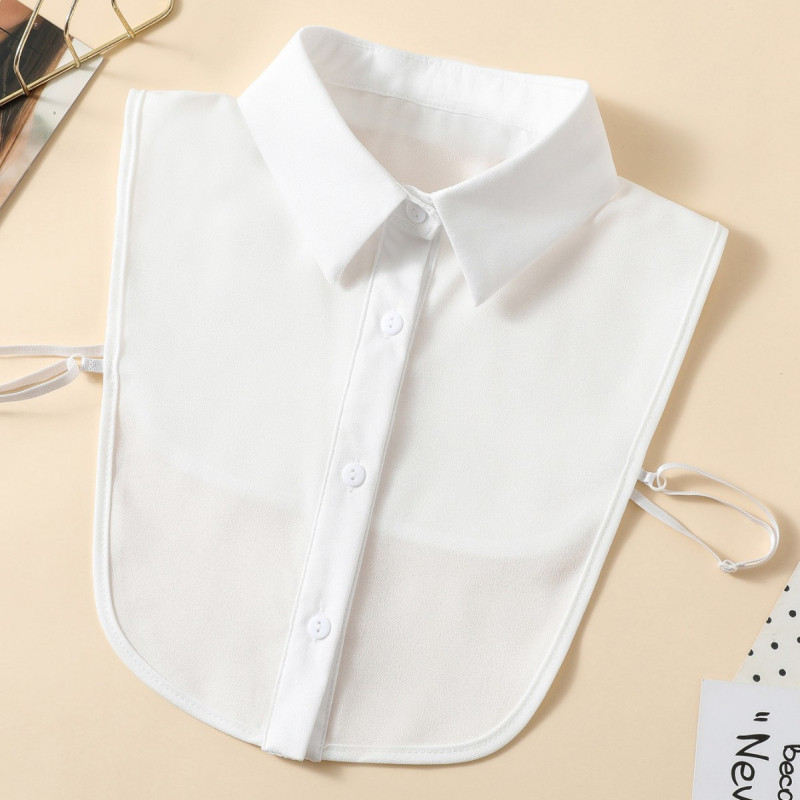 Női gyöngyös hamis gallér pulóverekhez és ingekhez, poliészter fonal, felnőttek, 2025 ősz