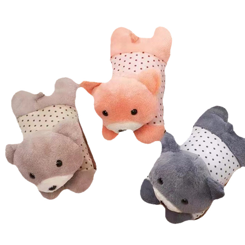 Зарядваща се бутилка за гореща вода с карикатурен дизайн и експлозийно-устойчив електрически нагревател, пухена чанта за затопляне на ръцете с цип, сваляща се и миеща се; модел Double Hands, 220V, 500W, Режим на нагряване: Зареждане, Corduroy, Jiabeibei