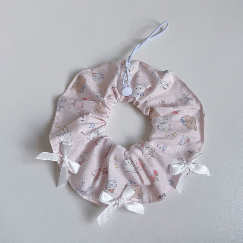 Υφασμάτινο φουλάρι-μπιμπ για γάτες και σκύλους | Σχέδιο με καρδιά, χρωματικά μπλοκ και πουά | Χαλαστό στυλ (Υλικό: ύφασμα; Κατηγορία: Ρούχα κατοικίδιων)