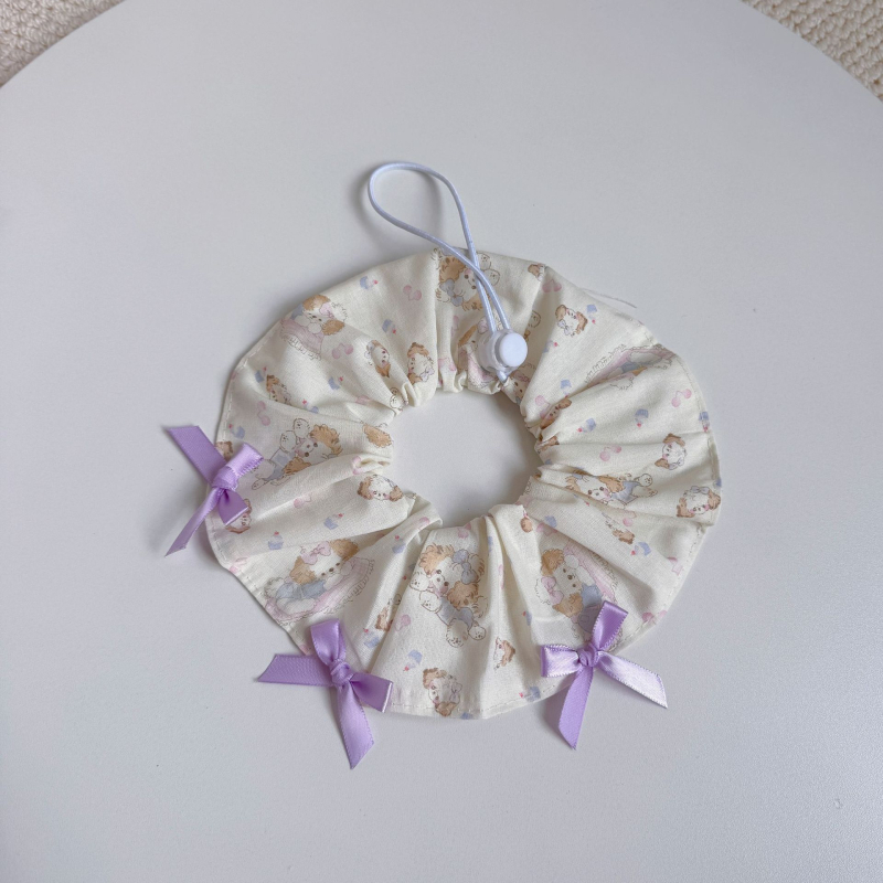 Υφασμάτινο φουλάρι-μπιμπ για γάτες και σκύλους | Σχέδιο με καρδιά, χρωματικά μπλοκ και πουά | Χαλαστό στυλ (Υλικό: ύφασμα; Κατηγορία: Ρούχα κατοικίδιων)