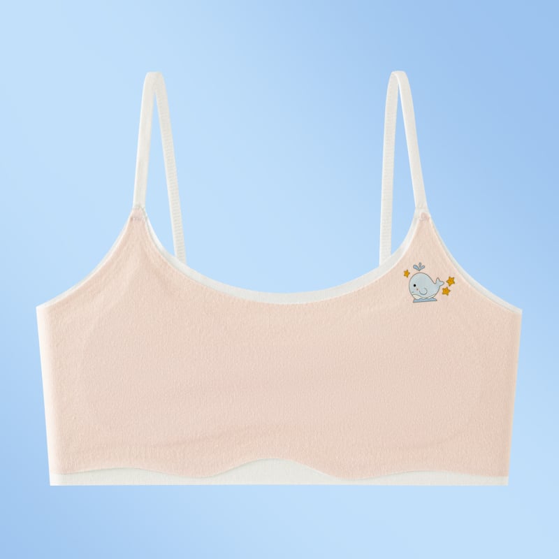 Djevojački pamučni camisole grudnjak s punim košaricama, ultra tanke oblikovane košarice, fiksne naramenice, pamučna podstava