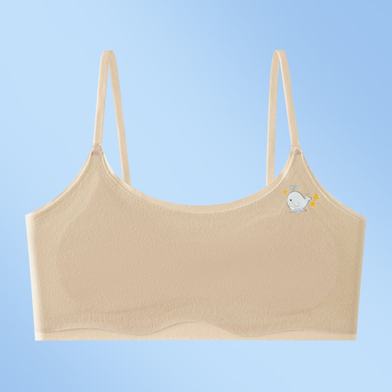 Djevojački pamučni camisole grudnjak s punim košaricama, ultra tanke oblikovane košarice, fiksne naramenice, pamučna podstava