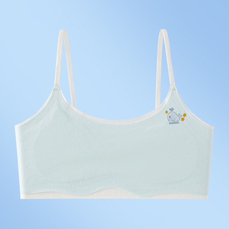 Djevojački pamučni camisole grudnjak s punim košaricama, ultra tanke oblikovane košarice, fiksne naramenice, pamučna podstava