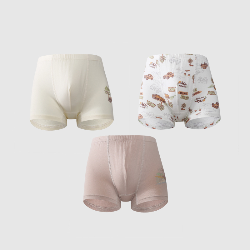 Gyerekek antibakteriális alsóneműk, 7A, pamut-modál keverék, 47,5% pamut, 47,5% Tencel Modal, 5% elasztán, középmagas derekú, 3–8 éveseknek