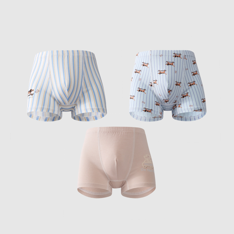 Gyerekek antibakteriális alsóneműk, 7A, pamut-modál keverék, 47,5% pamut, 47,5% Tencel Modal, 5% elasztán, középmagas derekú, 3–8 éveseknek