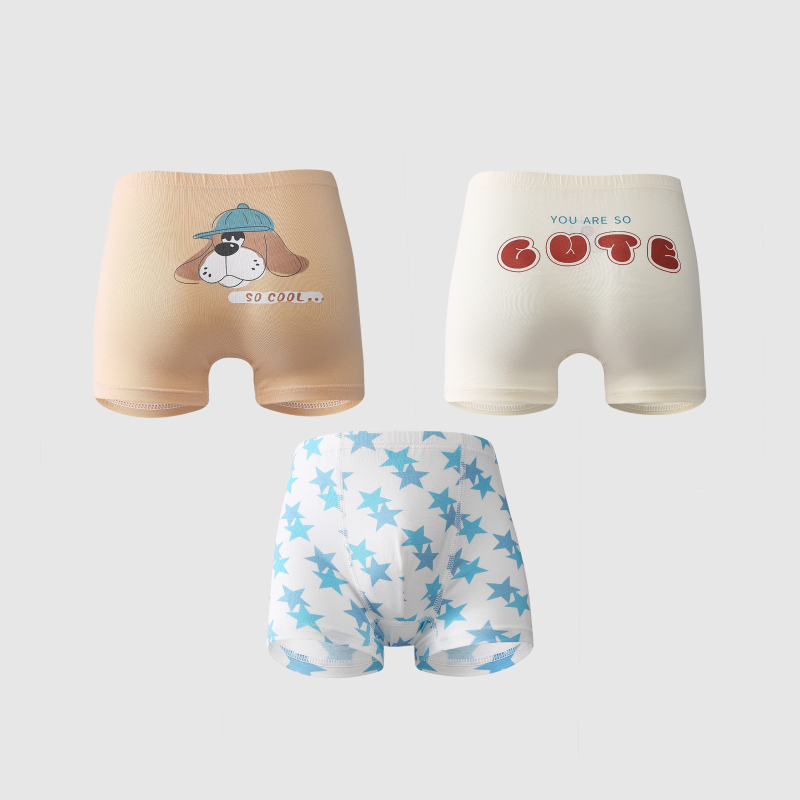 Gyerekek antibakteriális alsóneműk, 7A, pamut-modál keverék, 47,5% pamut, 47,5% Tencel Modal, 5% elasztán, középmagas derekú, 3–8 éveseknek