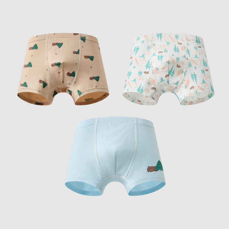 Gyerekek antibakteriális alsóneműk, 7A, pamut-modál keverék, 47,5% pamut, 47,5% Tencel Modal, 5% elasztán, középmagas derekú, 3–8 éveseknek