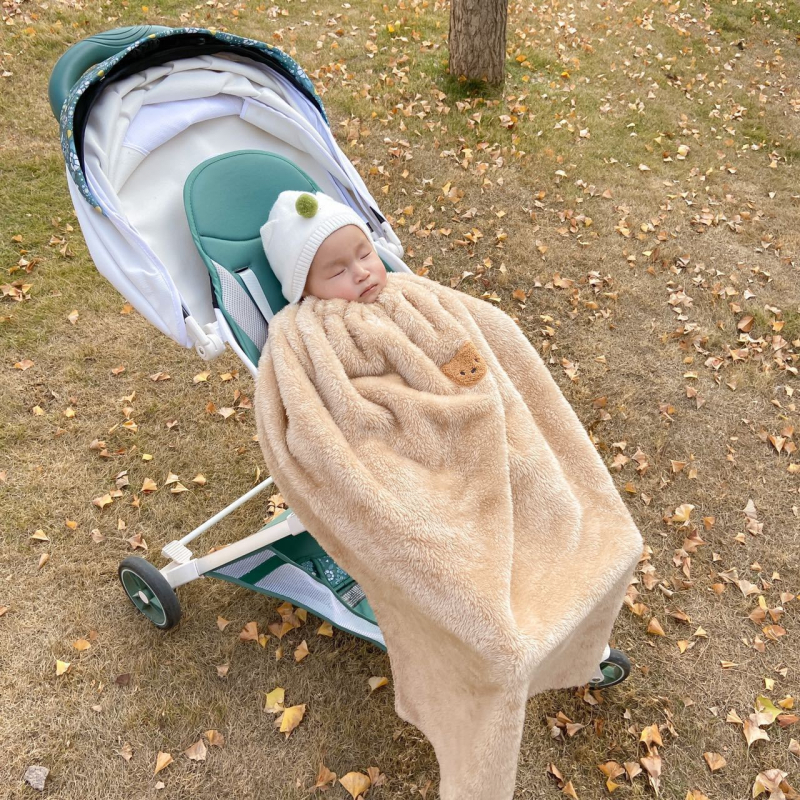 Κουβέρτα καροτσιού μωρού - Αντιανεμικό πάπλωμα, φλάνελ, για νεογέννητα, φθινοπωρινό-χειμερινό