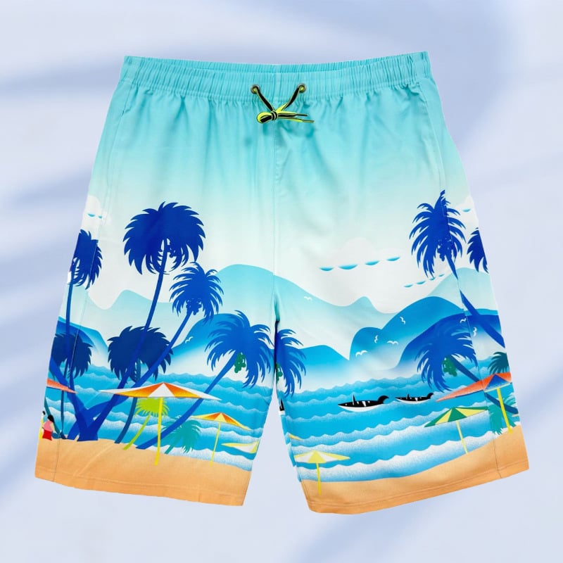 Ανδρικά μαγιό σε στυλ briefs, με εκτύπωση, ύφασμα πολυεστέρα που στεγνώνει γρήγορα, επένδυση πολυεστέρα