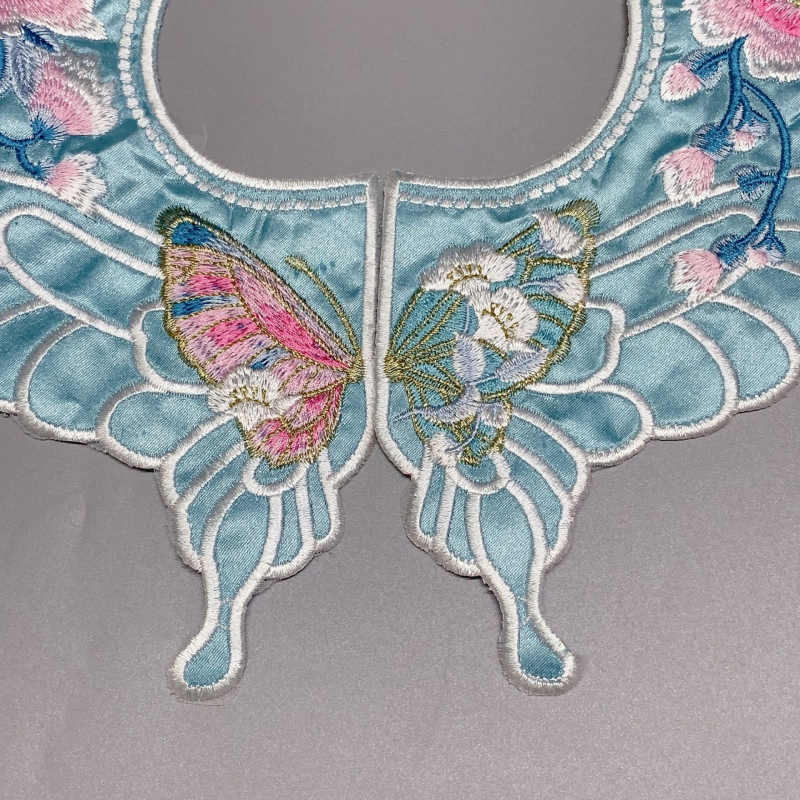 Gyerekeknek szóló Hanfu öltözet felhő- váll hímzé és pillangó motívummal, poliészter anyag+bélés, stílus: Új kínai/antik, gyerekeknek, egyedi csomagolás