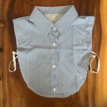 Levehető hamis gallér, csíkos minta, poliészter szálból készült külső, poliészter bélés, stil 4, 2025 tavasz