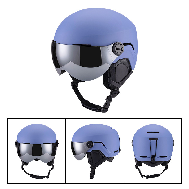 Колоездачен шлем с интегрирани очила, персонализируем, унисекс, за възрастни, Zhilian Zl-s037, PC корпус + EPS пяна