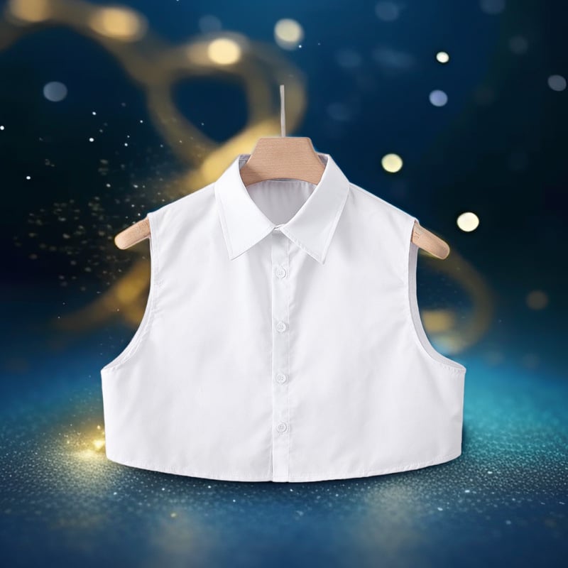 Pluszméretű levehető pamut gallér formális ingekhez, álló gallér — Felnőttek, 2025 tavasz