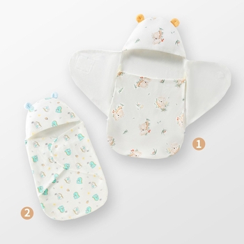 Újszülött ölelő kendő — kétszeres rétegű, 100% pamut, mintával, biztonsági osztály A, nyár, tavasz és ősz számára, 0–12 hónapos korig