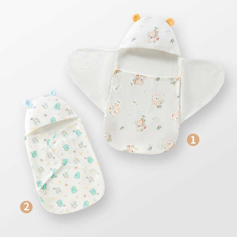 Újszülött ölelő kendő — kétszeres rétegű, 100% pamut, mintával, biztonsági osztály A, nyár, tavasz és ősz számára, 0–12 hónapos korig