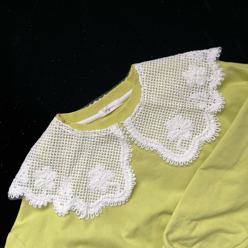Dekorativna ovratnica s mrežastom podlogom, za odrasle, vuneni materijal, široki oblik, korejski stil, jesen 2024