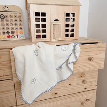 Κορεατικού στυλ κουβέρτα ύπνου για μωρά με κέντημα κουταβιού, 100–200 g, 100% βαμβάκι, άνοιξη-καλοκαίρι