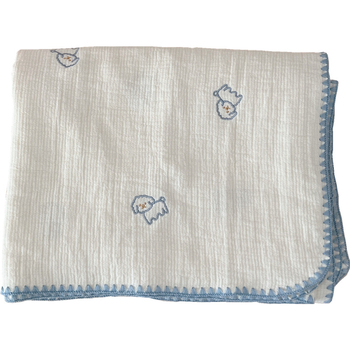 Κορεατικού στυλ κουβέρτα ύπνου για μωρά με κέντημα κουταβιού, 100–200 g, 100% βαμβάκι, άνοιξη-καλοκαίρι