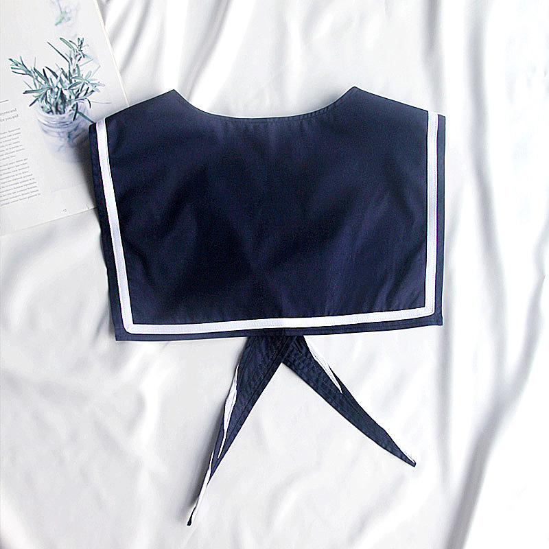 Șal de umăr cu guler fals, stil marin, stil colegial, mic exterior pentru femei (polyester-pamuk; monocrom; căptușeală: polyester-pamuk; stil: Colegiu; toamnă 2023)