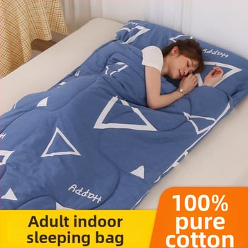 Haorunqi Spavaća vreća za odrasle, 100% pamuk, punjenje od svilenih vlakana, podstava od pamuka, kuvertni dizajn, 3200 g