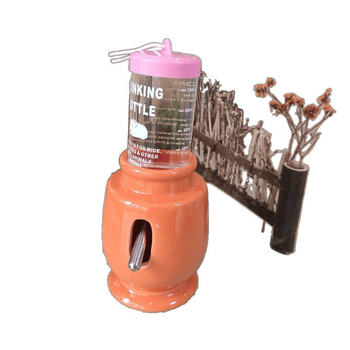 Hamster – sticlă ceramică de apă, bol de hrană și fântână cu bilă pe suport