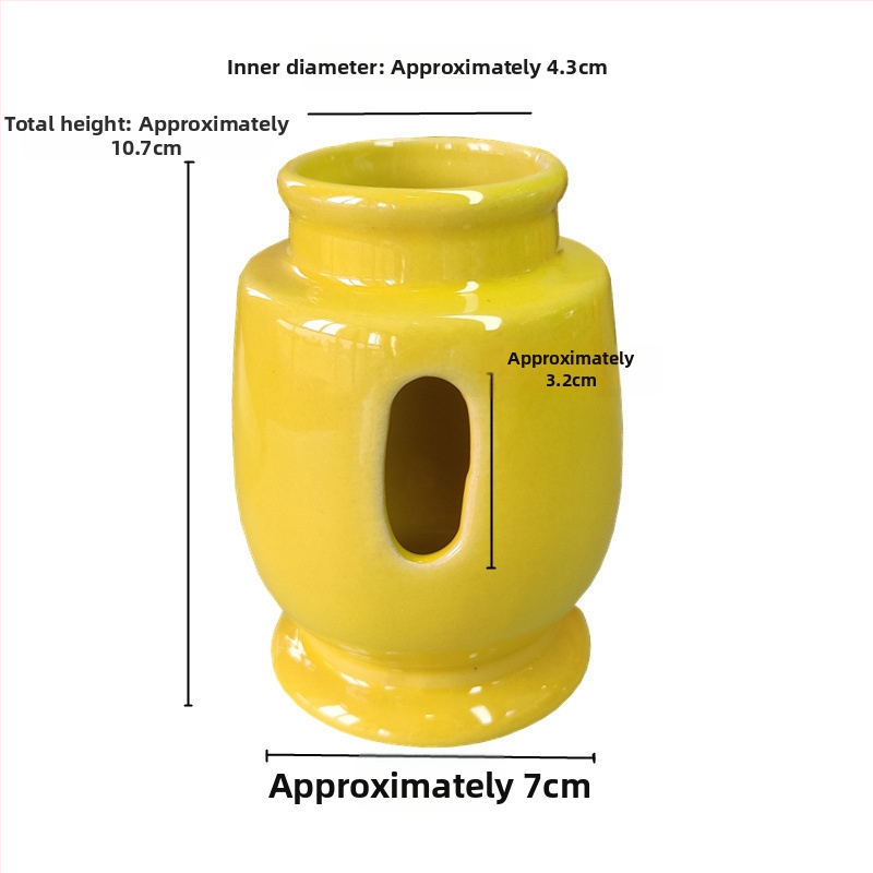 Hamster – sticlă ceramică de apă, bol de hrană și fântână cu bilă pe suport