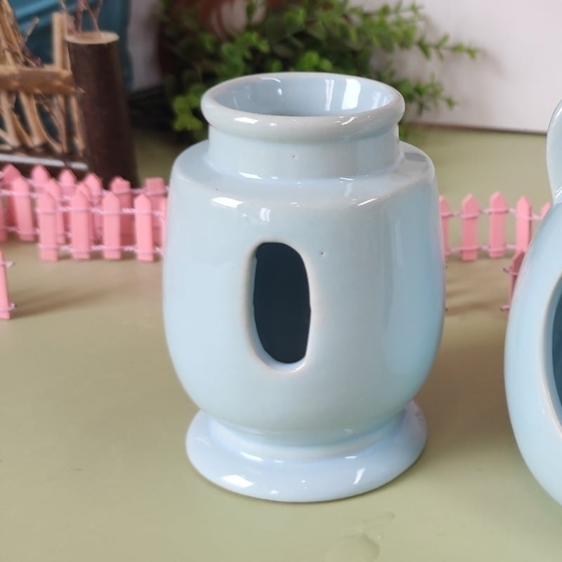 Hamster – sticlă ceramică de apă, bol de hrană și fântână cu bilă pe suport