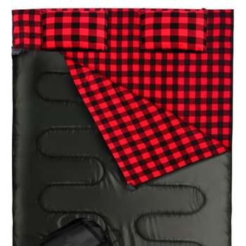 Spavaća vreća za dvije osobe, pamuk flanel tkanina, 210T poliester podstava, stil omotnice, za odrasle