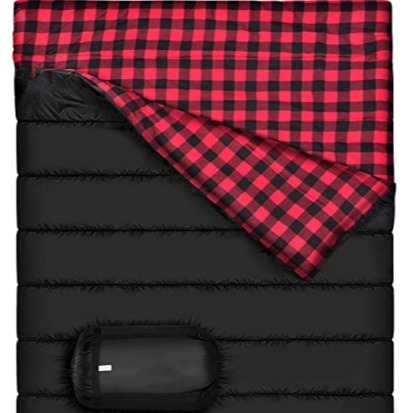 Spavaća vreća za dvije osobe, pamuk flanel tkanina, 210T poliester podstava, stil omotnice, za odrasle