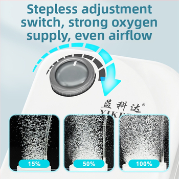 Yikoda αντλία οξυγόνου ενυδρείου, ήσυχη και ισχυρή οξυγονωτική συσκευή, μοντέλο QB, βάρος 0.24/0.44/0.78/1.43 kg